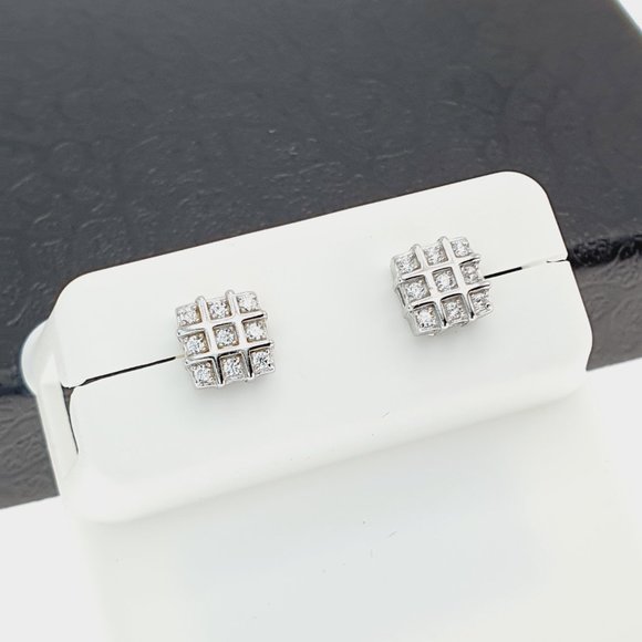 "925 sterling silver luxury CZ earrings for women/girls, Best for gift, RJUS2205 - Picture 3 of 10